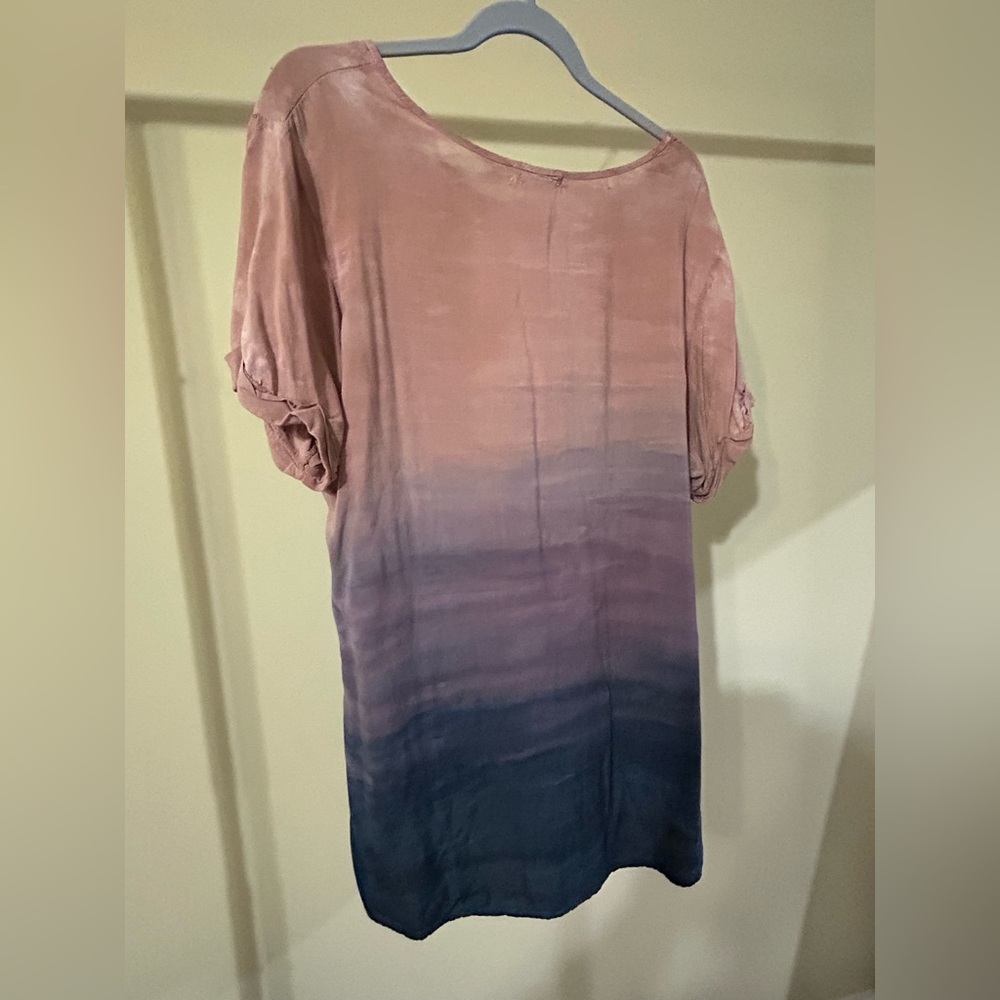 Buckle Tan and Blue Ombre Blouse
